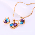 61971-Xuping Wholesale Imitation Jewelry Woman Jewelry Set with 18K Gold Plated